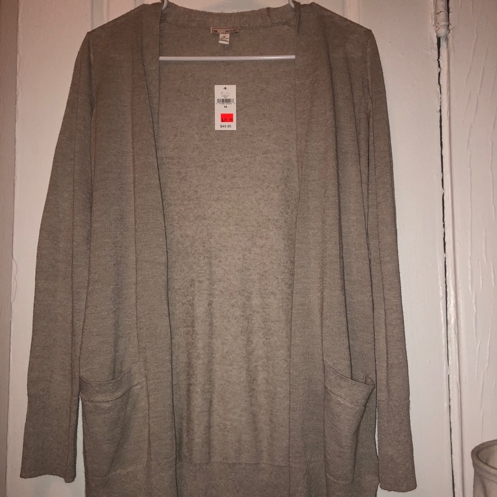 Tan Gap Cardigan, Brand New